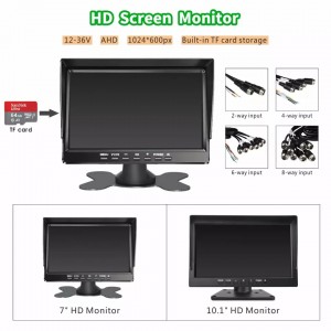 Automotive rearview system 7 inch monitor with video function truck camera,LCD monitor