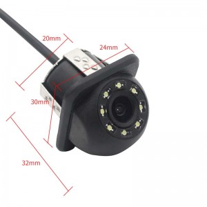Ụgbọ ala Smartour Rear View Igwefoto na-atụgharị enyemaka Vehicle Reverse Black Fisheye Lens Night Vision Waterproof igwefoto ndabere MP-C408-8