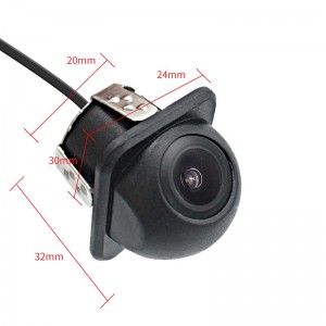 Smartour – caméra de recul pour voiture, aide à la marche arrière, objectif Fisheye noir, Vision nocturne, étanche, caméra de recul MP-C408