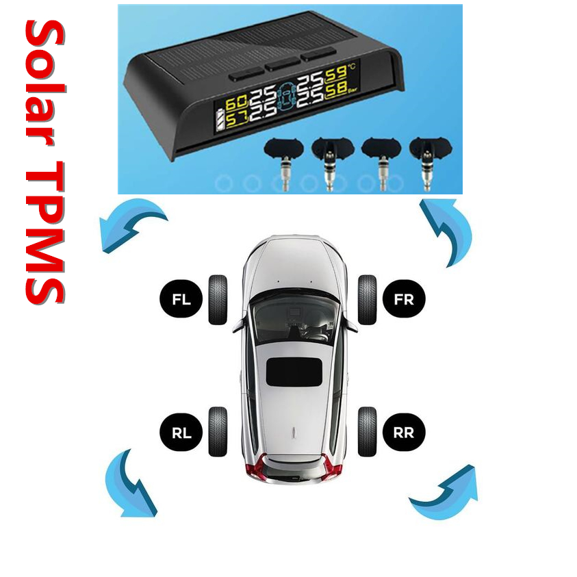Solar Powered TPMS For cars Tire pressure monitoring system with Japanese battery Featured Image
