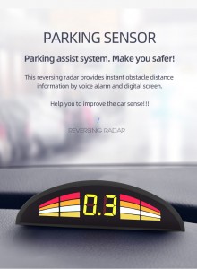 Car led Parking Sensor rear 4sensor for Auto with bi bi sound 4pcs ultrasonic sensor