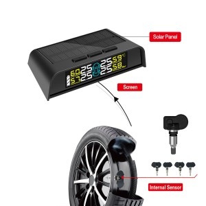 Wired TPMS Para sa mga kotse Tire pressure monitoring system na may Japanese na baterya, matatag na pagganap