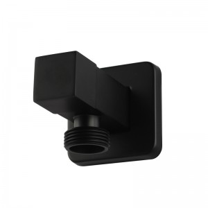 Laundry Square Black Bathroom square 1/4 turn washing machine stop tap Wall Mounted Solid Brass