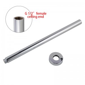 400mm Ceiling Chrome Ceiling Shower Arm Round Stainless Steel 304