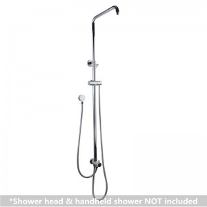 Wholesale Price China Bathtub Refinishing Cost - Round Chrome Universal Water Inlet Twin Shower Rail With Diverter – Miracle