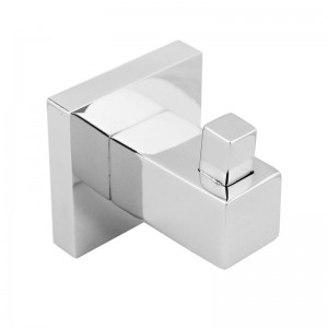 Wholesale Discount Collapsible Bathtub - Ottimo Square Chrome Robe Hook Stainless Steel Wall Mounted – Miracle