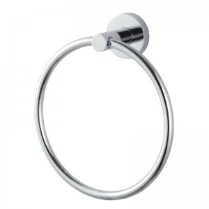 Fast delivery Wall Mount Bathtub Faucet - Euro Pin Lever Round Chrome Hand Towel Ring – Miracle