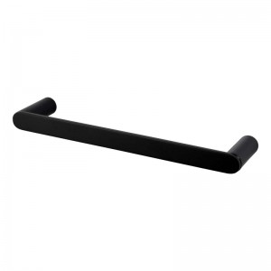 Black Single Towel Holder 300mm Stainless Steel 304 Wall Mounted