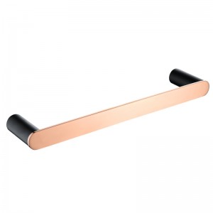 Factory selling Metal Bathtub - Black & Rose Gold Single Towel Holder 300mm Stainless Steel 304 Wall Mounted – Miracle