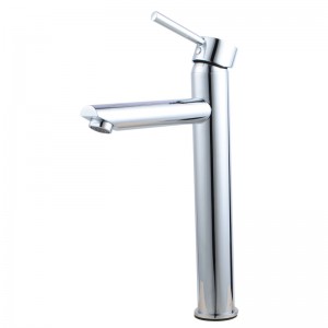 Euro Solid Brass Round Chrome Tall Basin Mixer Vanity Mixer Tap