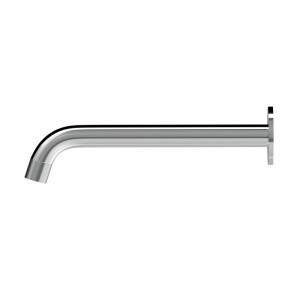 250mm Euro Chrome Solid Brass Round Wall Spout for bathroom