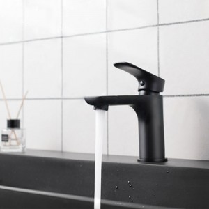 Solid Brass Black Basin Mixer Tap Bathroom Basin Vanity Tap