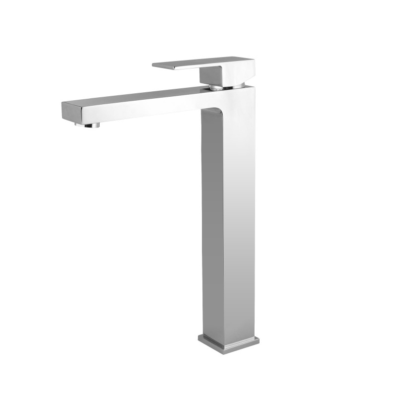Ottimo Solid Brass Square Chrome Tall Basin Mixer Tap Vanity Tap Bench Top Featured Image
