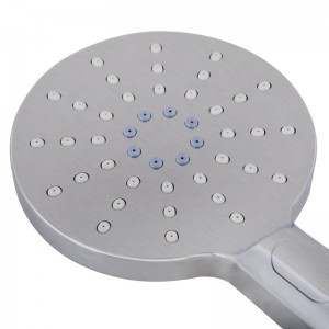 Round Brushed Nickel ABS 3 Function Handheld Shower Only
