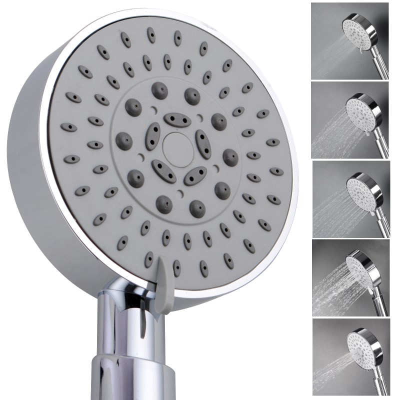 Best Price on Stainless Steel Bathtub - Chrome 5 Function Round Hand held Shower Only 235mm*100mm – Miracle