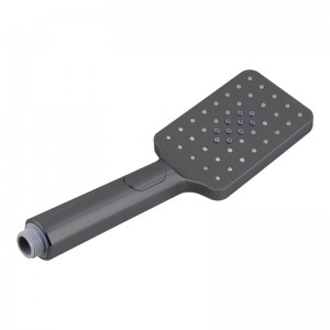 ABS Square Gunmetal Grey 3 Functions Rainfall Hand Held Shower Head Only