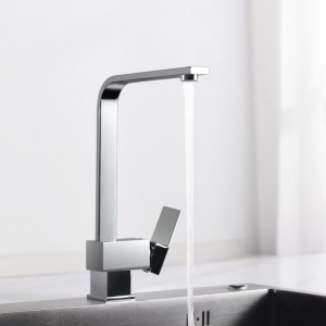 Quadra Chrome Solid Brass Kitchen Sink Mixer Tap 360° Swivel