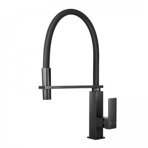 Ottimo Electroplated Black 360° Swivel Kitchen Sink Mixer Tap Solid Brass