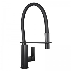 Ottimo Electroplated Black 360° Swivel Kitchen Sink Mixer Tap Solid Brass