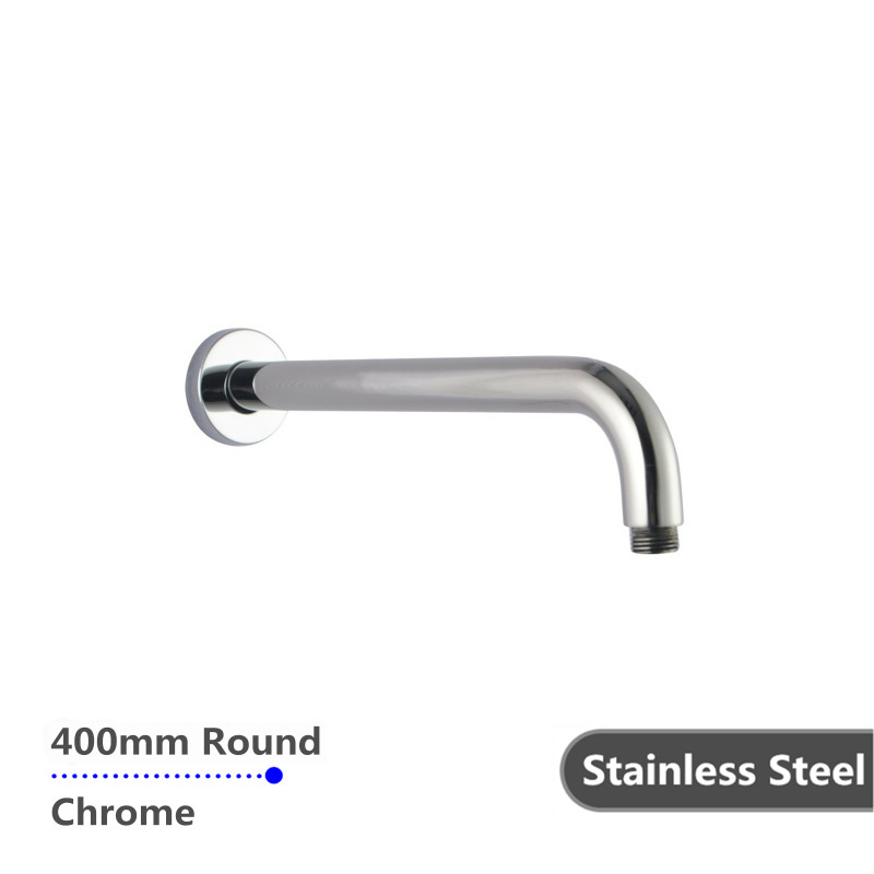 Wholesale Price Matt Black Bathtub Faucet - 400mm Shower Arm Round Chrome Stainless Steel 304 Wall Mounted – Miracle