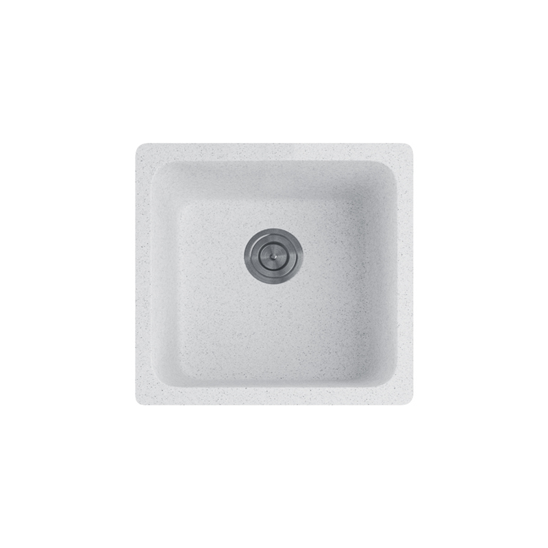 MACHO 422x422x203mm White Granite Stone Kitchen Sink Single Bowl Top/Undermount