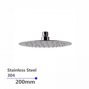 Best Price for Slipper Bathtub - 200mm 8″ Stainless Steel 304 Chrome Super-slim Round Rainfall Shower Head – Miracle