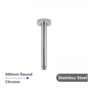 300mm Ceiling Shower Arm Round Chrome Stainless Steel 304