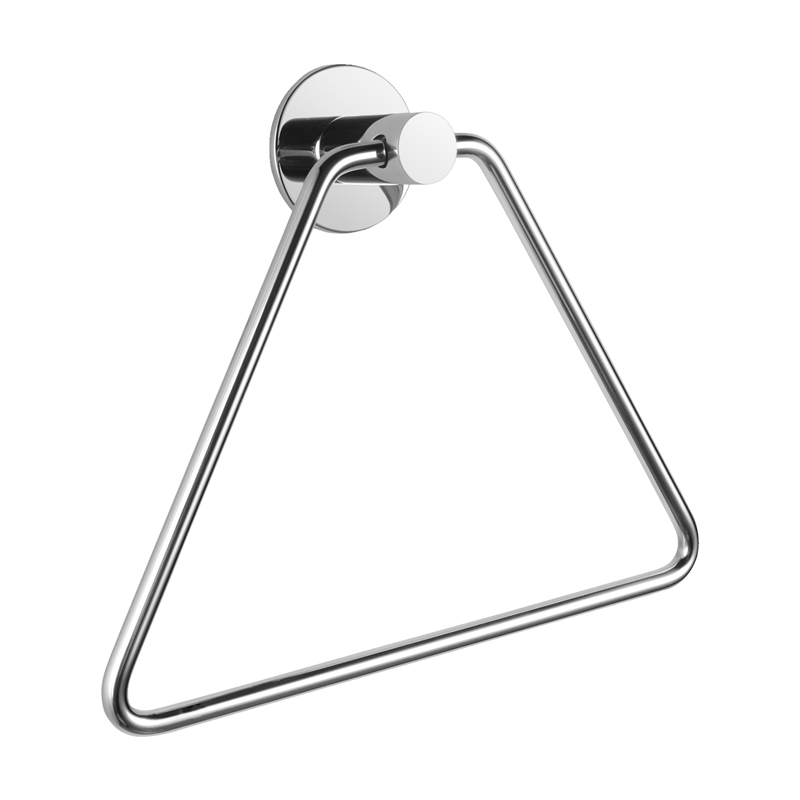 Free sample for Chrome Basin Faucet - Zevi Self Adhesive Round Chrome Hand Towel Holder 304 Stainless Steel Drill Free – Miracle
