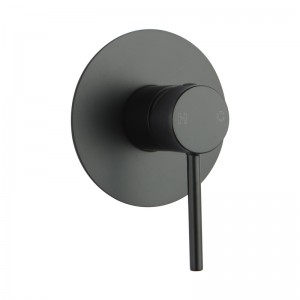 Factory selling Hot And Cold Water Tap - Euro Round Matt Black Shower/Bath Wall Mixer – Miracle