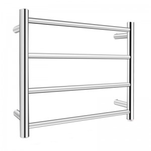 Wholesale Dealers of Needle Bath - 520x500x120mm Round Chrome Electric Heated Towel Rack 4 Bars – Miracle