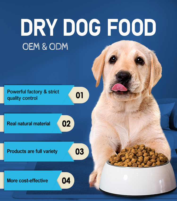  	 OEM ODM Dry dog food China Factory Customized with Chicken Beef Fish