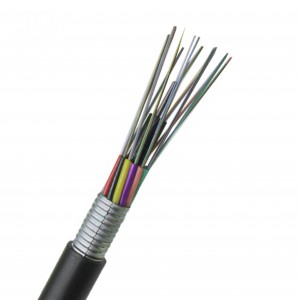 Outdoor Underground Aerial Duct Direct Buried GYTS Armored Fiber Optic Cable