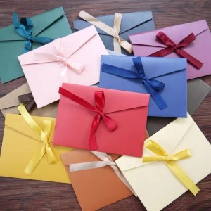 Colorful Printing Art Paper Envelopes Customized Gold Foil Stamping With Envelope