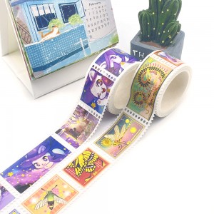 Warna-warni Printer Stamp Print Masking Jieun Washi Tape