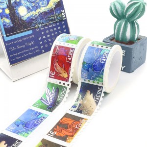 Custom Featured Stamp Decorative Japanese Paper Die Cut Washi Tape