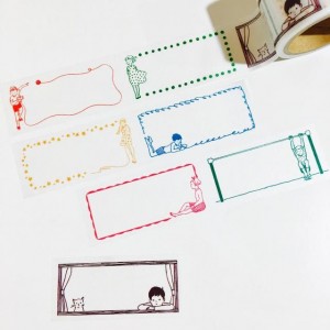 Custom Printing Wholesale Colorful Animal Masking Perforated Washi Tape