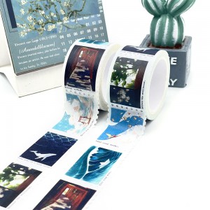 Persunalizatu Personalizatu cù Imballaggio Stampa Giappone No Moq Stamp Personalizatu Washi Tape