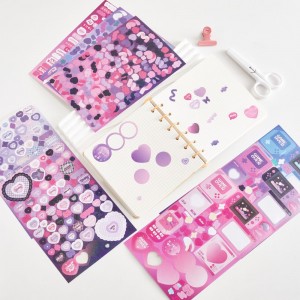 Cute Scrapbook Stickers Calendar Planner Set