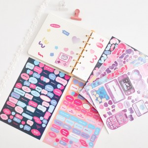 Cute Scrapbook Stickers Calendar Planner Set