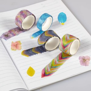 Decorative Custom Printed Flower Sticker Colorful Painting Paper Hot Sale Washi Tape