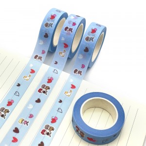 Fabricante de cintas washi impresas personalizadas con purpurina de arcoíris de enmascaramiento