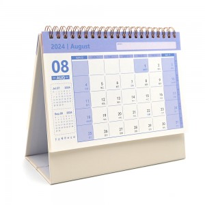 Calendario de escritorio de bobina pequena ideal para viaxar