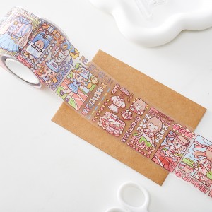 Stationery Kawaii Cute Animal UV Oil Masking Washi Tape Custom Printing
