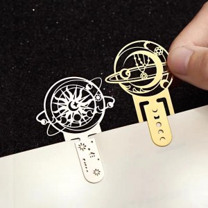 Wholesale Cheap Customized Colorful Metal Gold Bookmark
