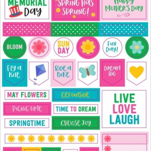 Custome Scrapbooking Journal To Do List Words Checklist Script Clear Color Header Sticker Tabs