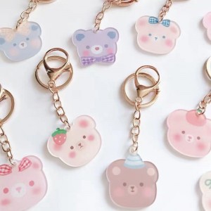 Hot Selling Cup Characters Versie Afbeelding Transparant acryl Charms sleutelhangers