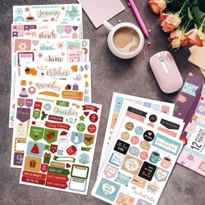 Weekly Planner Kit Week Days To Do Appointment Gold Foil Planner Stickers Calendar Date