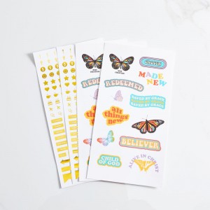 Folji dekorattivi tal-PVC Stikers Life Daily Weekly Monthly Planner Kits Stikers
