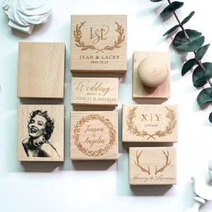 Hot Selling Custom Wooden Rubber Alphabet Letter Number Stamp Seal Set For Kids
