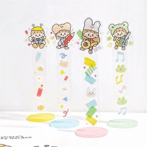 Heart Shaped Acrylic Printed Anime Clear Washi tape Display Stand